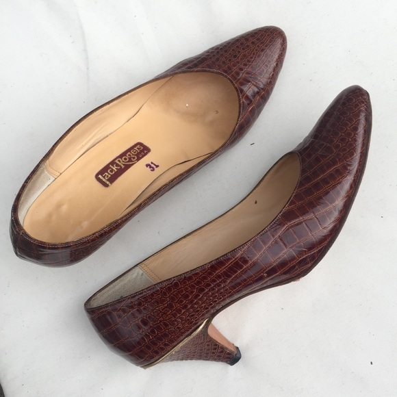 Jack Rogers Shoes - Jack Rogers Snakeskin Brown Pumps